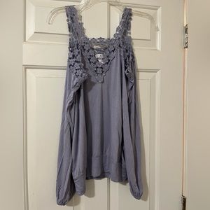 Long sleeve cold shoulder blouse